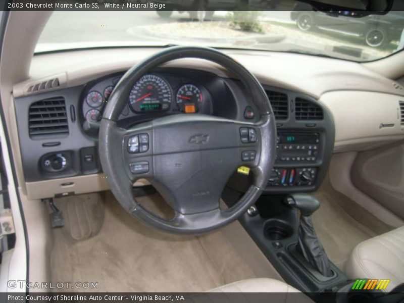 White / Neutral Beige 2003 Chevrolet Monte Carlo SS