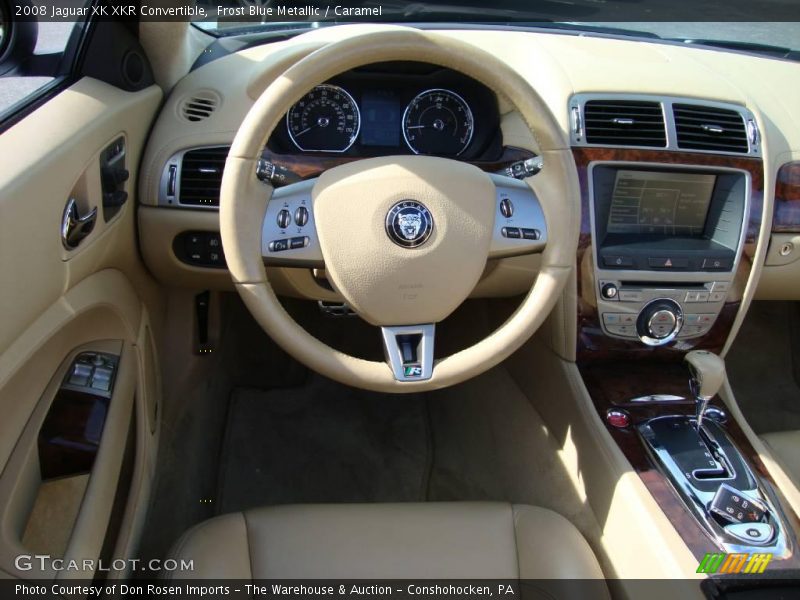 Frost Blue Metallic / Caramel 2008 Jaguar XK XKR Convertible