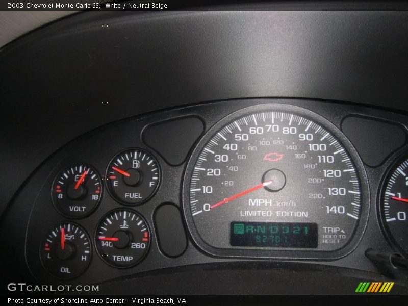 White / Neutral Beige 2003 Chevrolet Monte Carlo SS