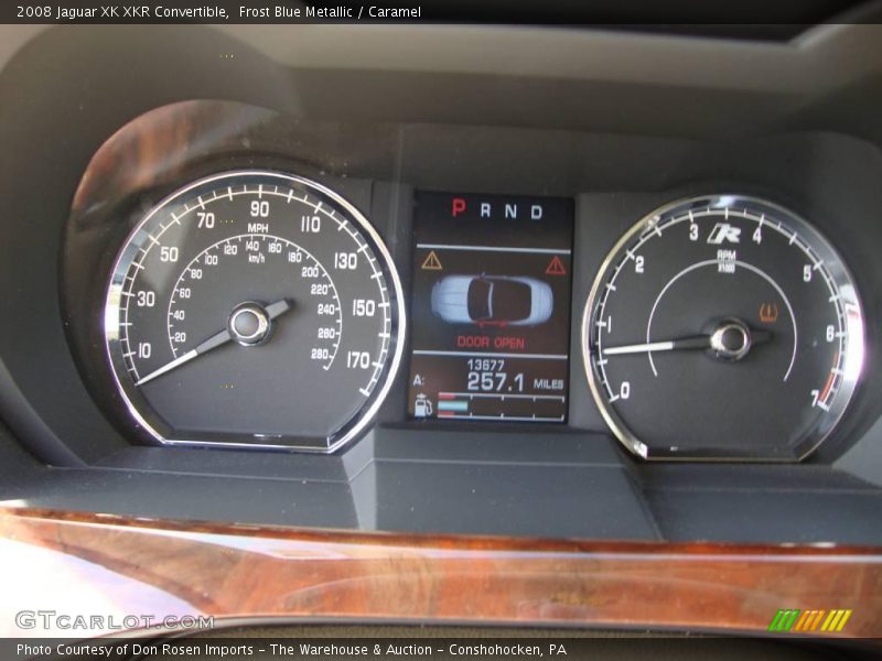 Frost Blue Metallic / Caramel 2008 Jaguar XK XKR Convertible