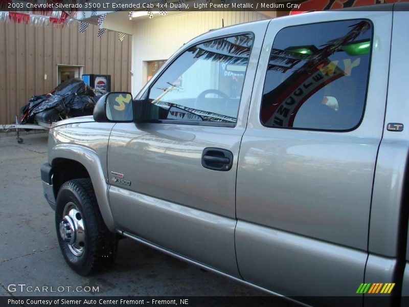 Light Pewter Metallic / Medium Gray 2003 Chevrolet Silverado 3500 LT Extended Cab 4x4 Dually