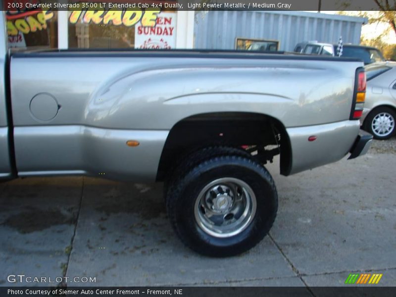 Light Pewter Metallic / Medium Gray 2003 Chevrolet Silverado 3500 LT Extended Cab 4x4 Dually