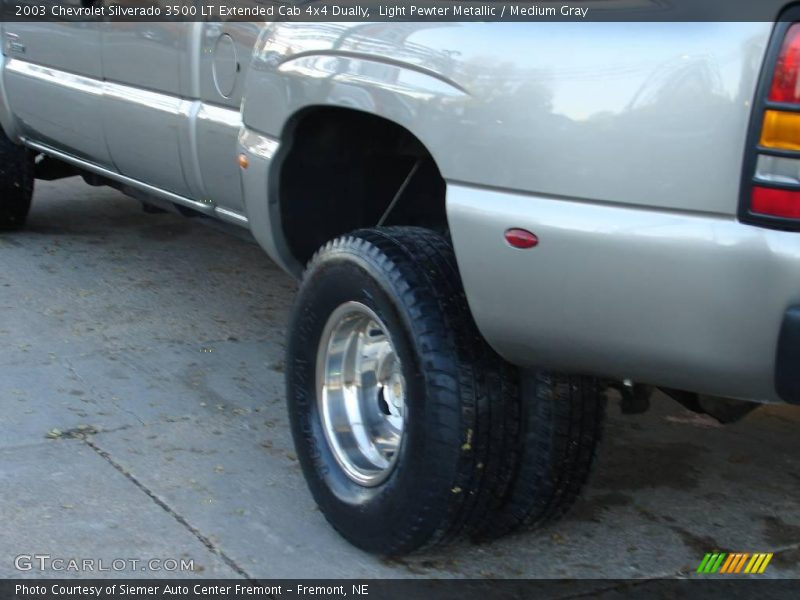 Light Pewter Metallic / Medium Gray 2003 Chevrolet Silverado 3500 LT Extended Cab 4x4 Dually