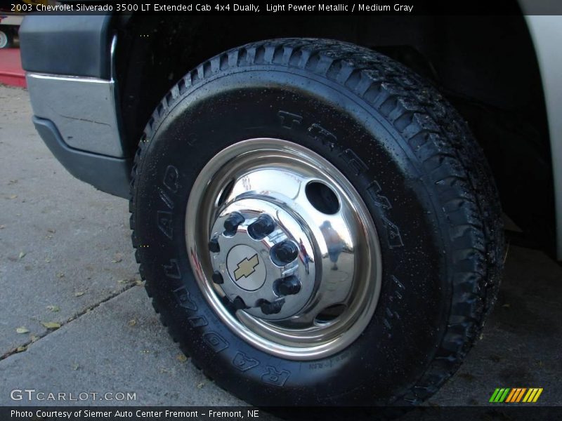 Light Pewter Metallic / Medium Gray 2003 Chevrolet Silverado 3500 LT Extended Cab 4x4 Dually