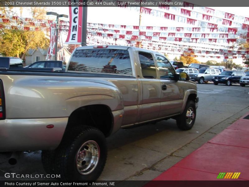 Light Pewter Metallic / Medium Gray 2003 Chevrolet Silverado 3500 LT Extended Cab 4x4 Dually