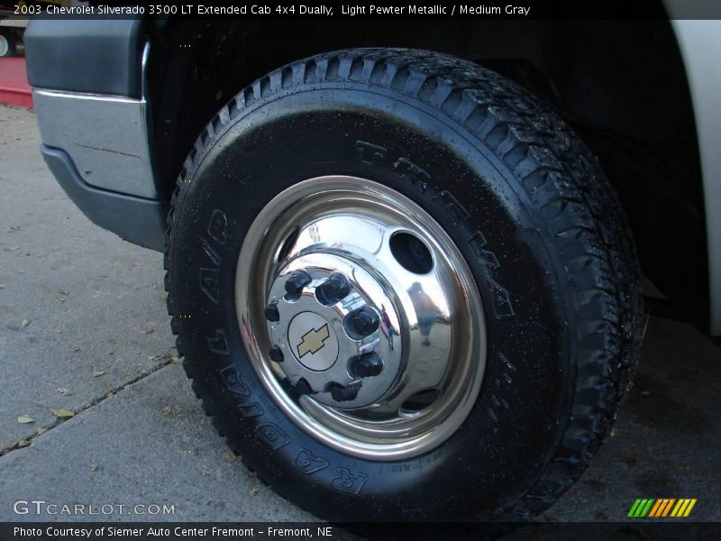 Light Pewter Metallic / Medium Gray 2003 Chevrolet Silverado 3500 LT Extended Cab 4x4 Dually