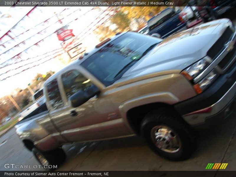 Light Pewter Metallic / Medium Gray 2003 Chevrolet Silverado 3500 LT Extended Cab 4x4 Dually