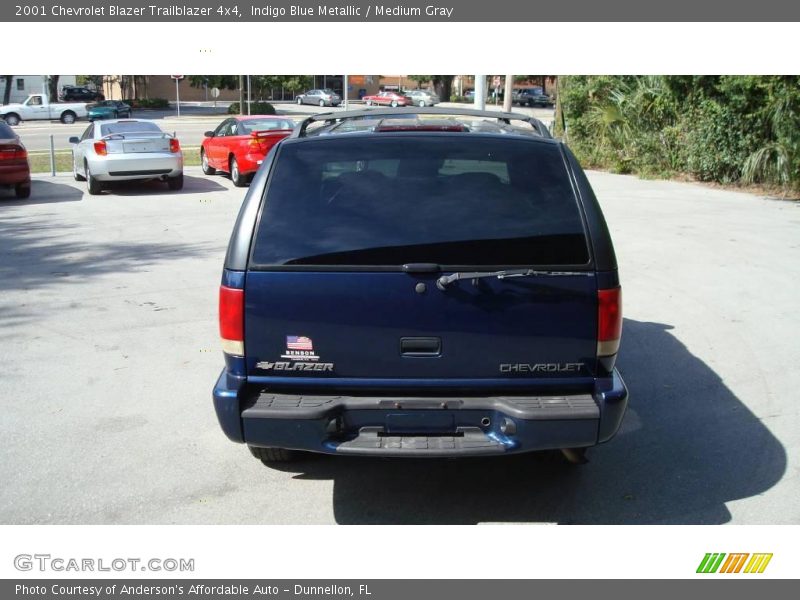 Indigo Blue Metallic / Medium Gray 2001 Chevrolet Blazer Trailblazer 4x4