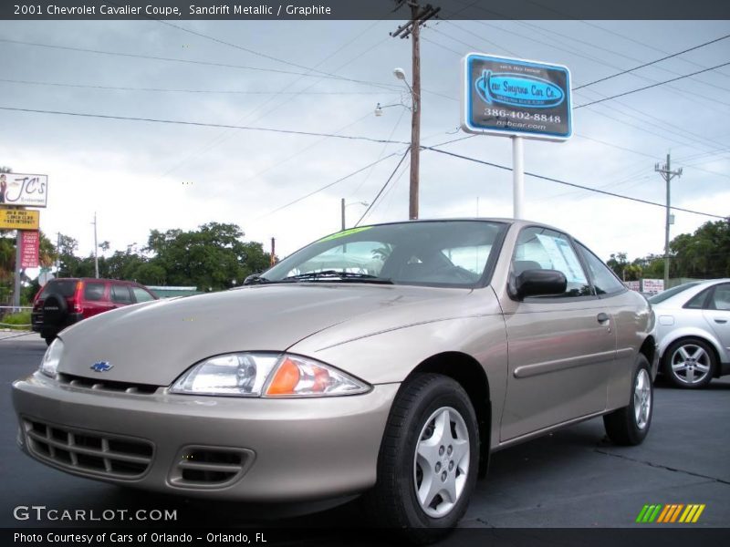 Sandrift Metallic / Graphite 2001 Chevrolet Cavalier Coupe