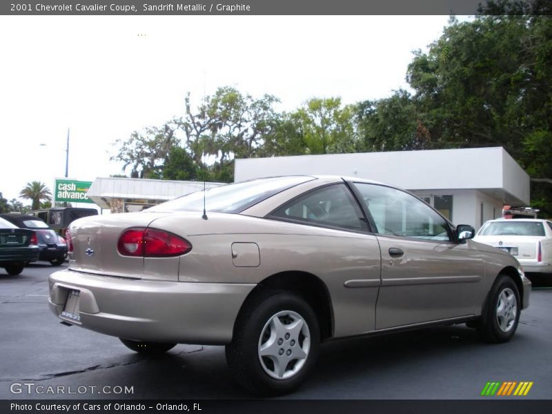 Sandrift Metallic / Graphite 2001 Chevrolet Cavalier Coupe