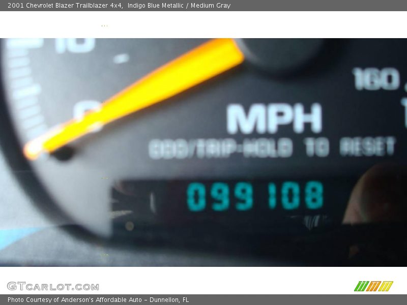 Indigo Blue Metallic / Medium Gray 2001 Chevrolet Blazer Trailblazer 4x4