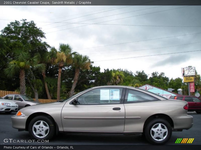Sandrift Metallic / Graphite 2001 Chevrolet Cavalier Coupe