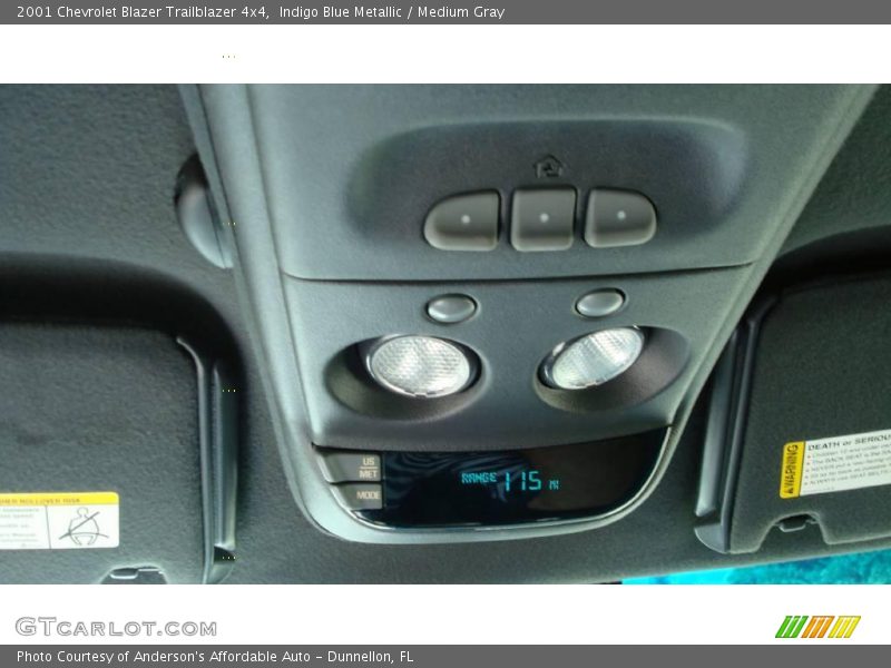 Indigo Blue Metallic / Medium Gray 2001 Chevrolet Blazer Trailblazer 4x4