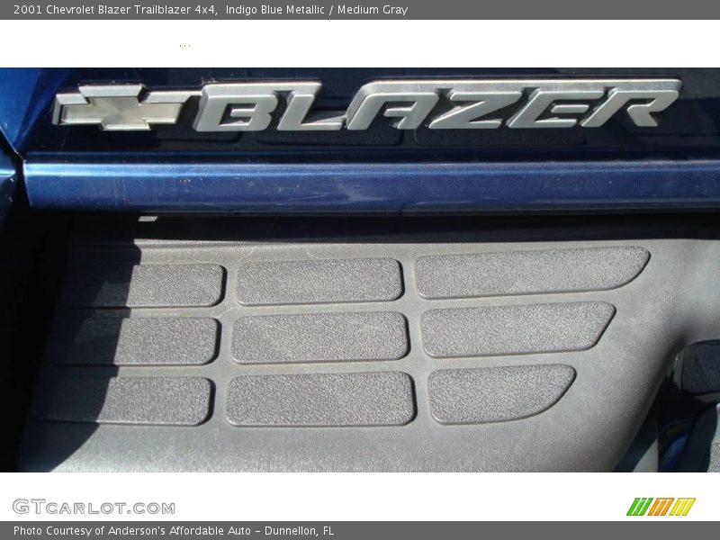 Indigo Blue Metallic / Medium Gray 2001 Chevrolet Blazer Trailblazer 4x4