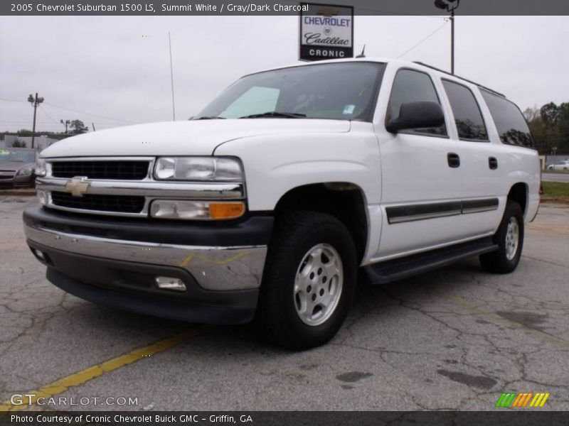 Summit White / Gray/Dark Charcoal 2005 Chevrolet Suburban 1500 LS