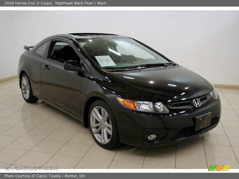 Nighthawk Black Pearl / Black 2008 Honda Civic Si Coupe