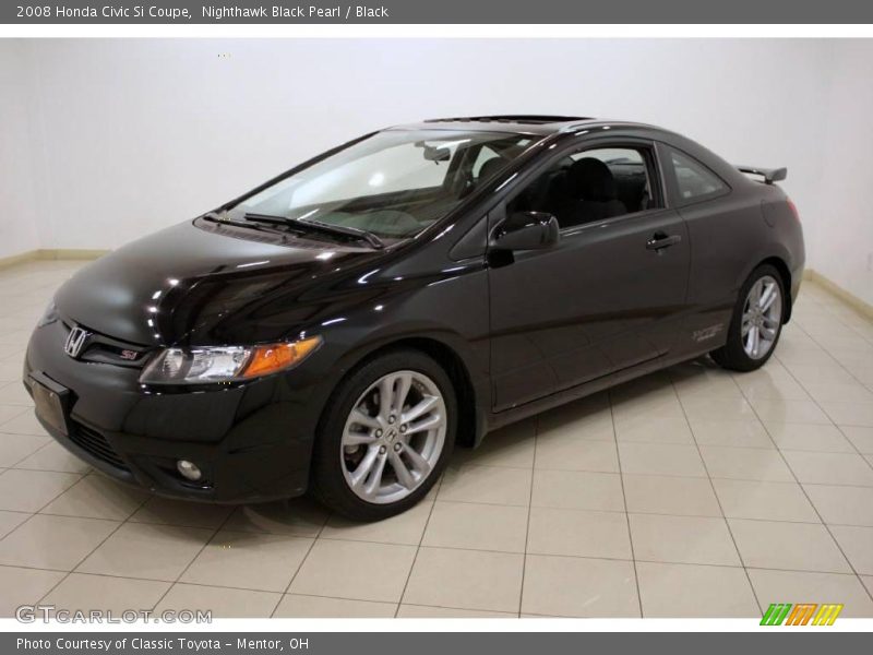 Nighthawk Black Pearl / Black 2008 Honda Civic Si Coupe