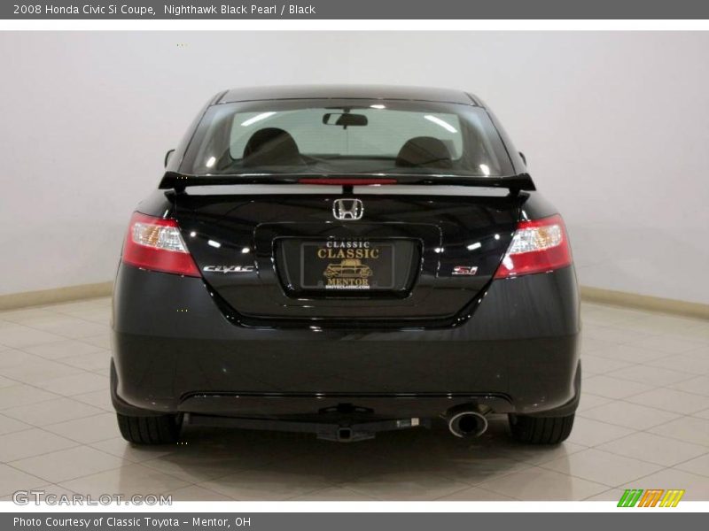 Nighthawk Black Pearl / Black 2008 Honda Civic Si Coupe