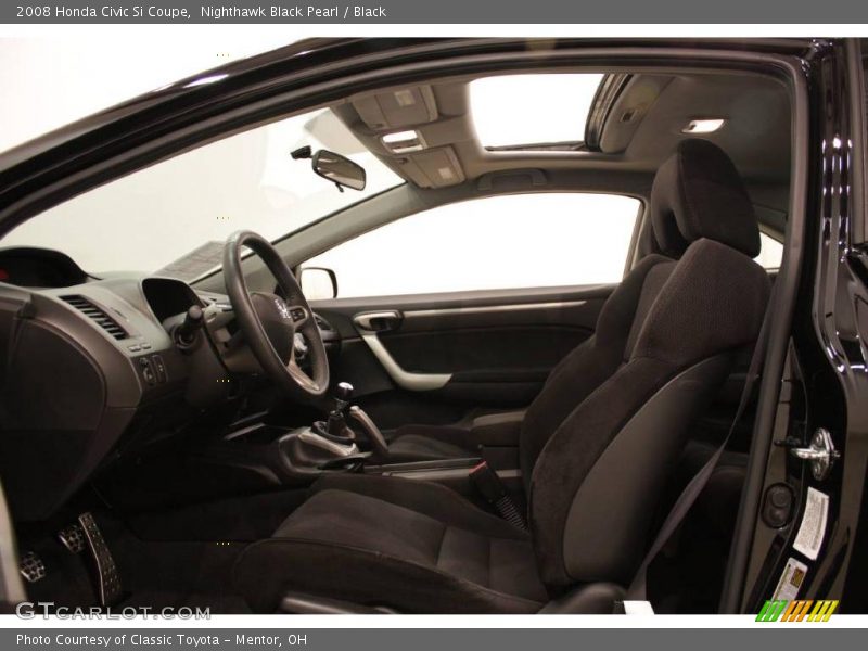 Nighthawk Black Pearl / Black 2008 Honda Civic Si Coupe