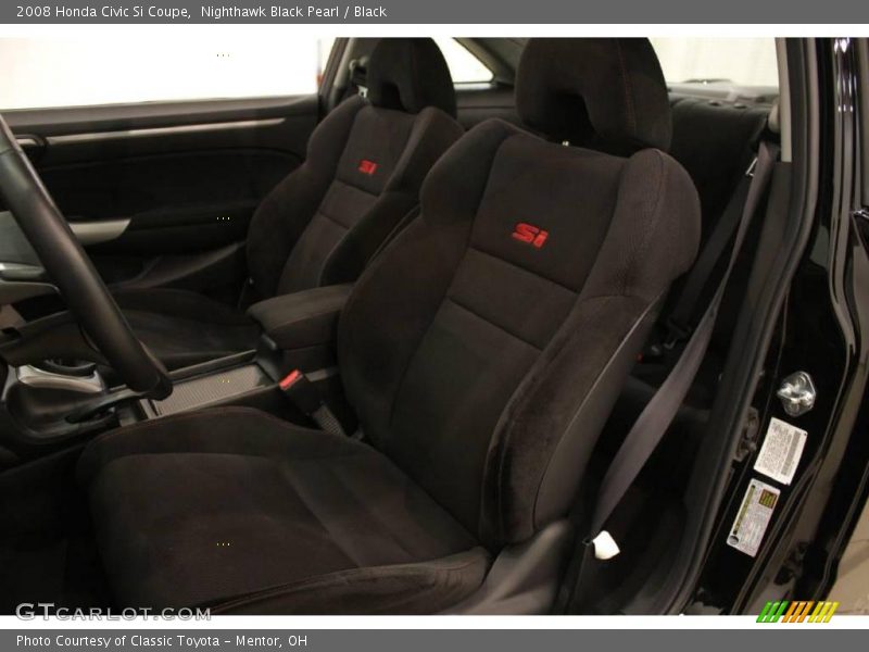 Nighthawk Black Pearl / Black 2008 Honda Civic Si Coupe