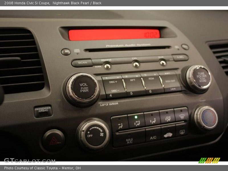 Nighthawk Black Pearl / Black 2008 Honda Civic Si Coupe