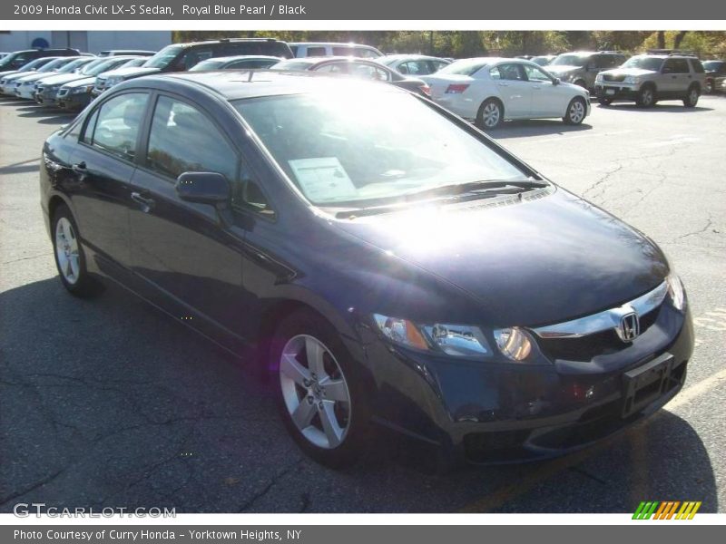 Royal Blue Pearl / Black 2009 Honda Civic LX-S Sedan