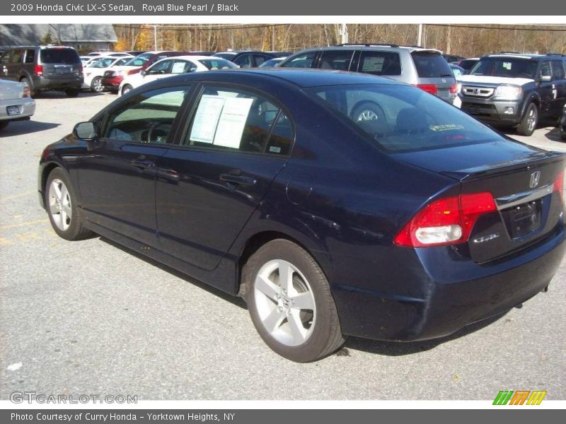 Royal Blue Pearl / Black 2009 Honda Civic LX-S Sedan