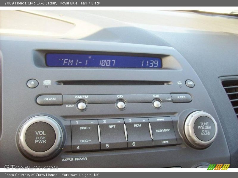 Royal Blue Pearl / Black 2009 Honda Civic LX-S Sedan