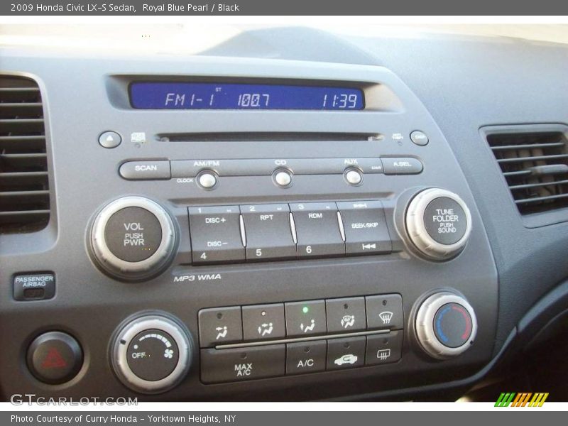 Royal Blue Pearl / Black 2009 Honda Civic LX-S Sedan