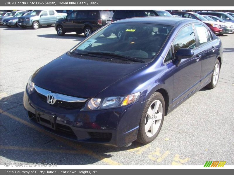 Royal Blue Pearl / Black 2009 Honda Civic LX-S Sedan