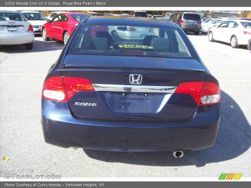 Royal Blue Pearl / Black 2009 Honda Civic LX-S Sedan