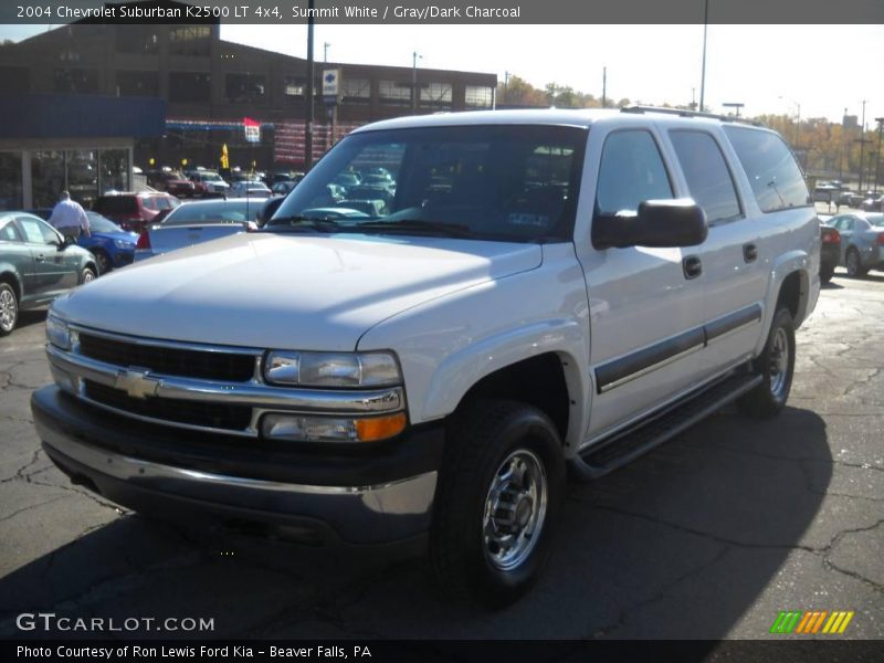 Summit White / Gray/Dark Charcoal 2004 Chevrolet Suburban K2500 LT 4x4