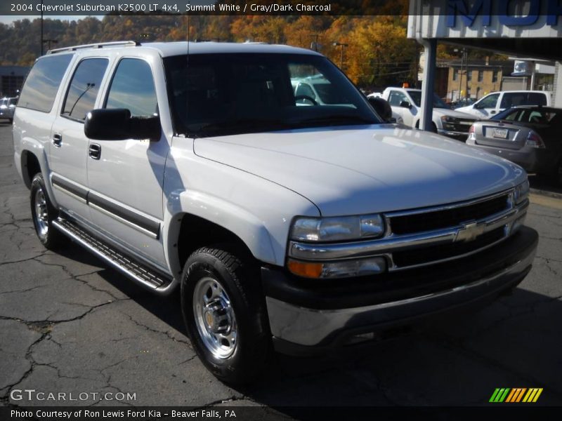 Summit White / Gray/Dark Charcoal 2004 Chevrolet Suburban K2500 LT 4x4