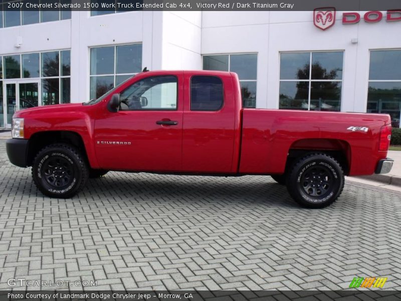 Victory Red / Dark Titanium Gray 2007 Chevrolet Silverado 1500 Work Truck Extended Cab 4x4