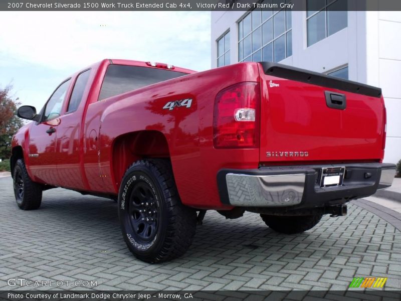 Victory Red / Dark Titanium Gray 2007 Chevrolet Silverado 1500 Work Truck Extended Cab 4x4