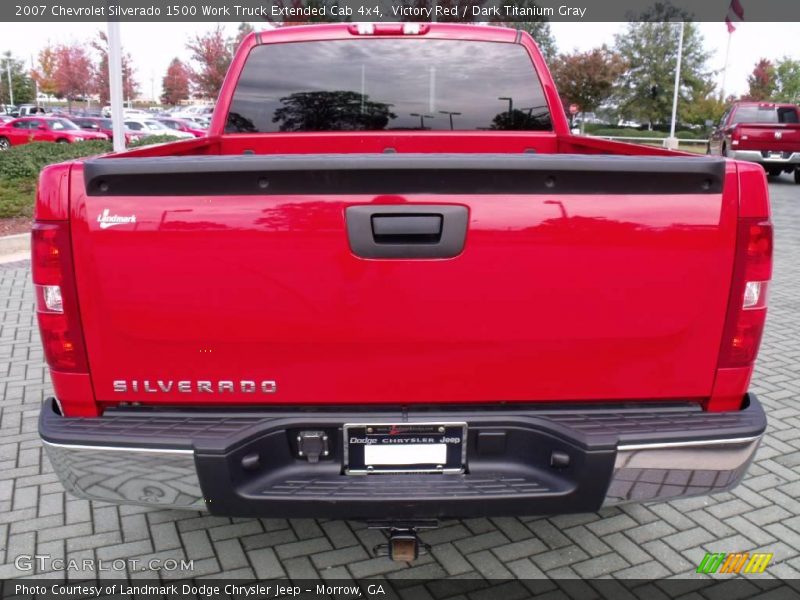 Victory Red / Dark Titanium Gray 2007 Chevrolet Silverado 1500 Work Truck Extended Cab 4x4