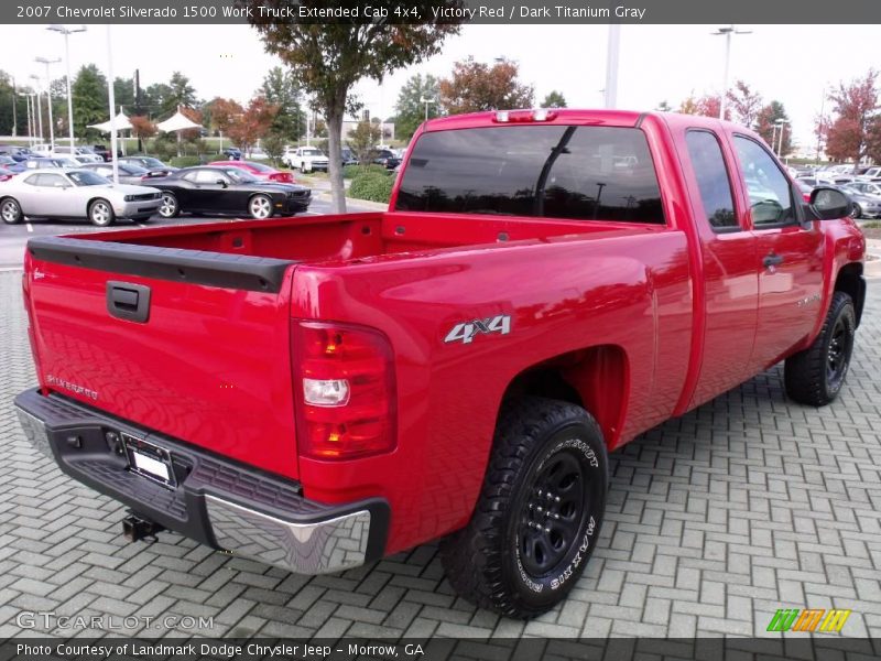Victory Red / Dark Titanium Gray 2007 Chevrolet Silverado 1500 Work Truck Extended Cab 4x4