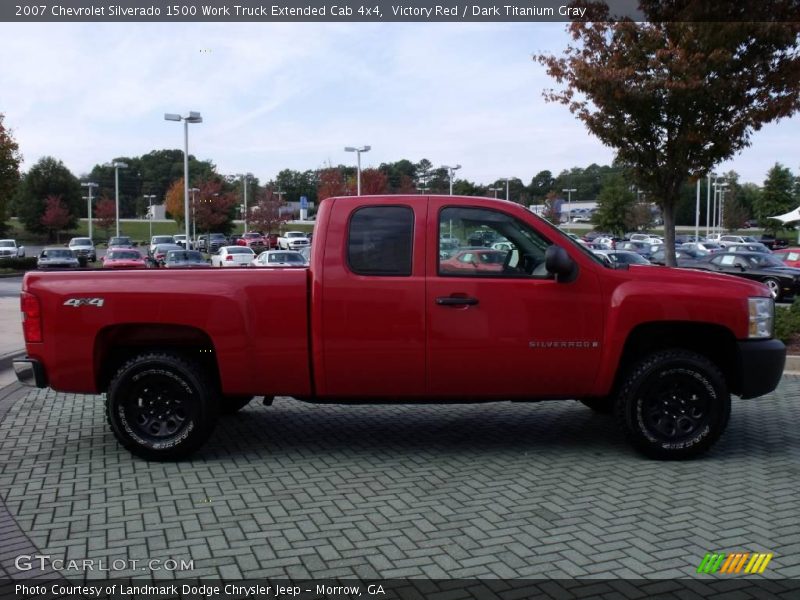 Victory Red / Dark Titanium Gray 2007 Chevrolet Silverado 1500 Work Truck Extended Cab 4x4
