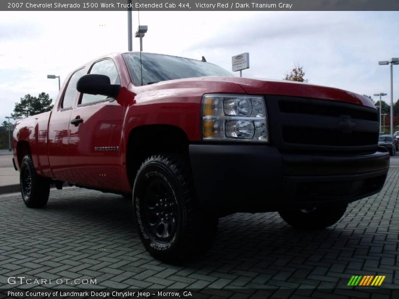 Victory Red / Dark Titanium Gray 2007 Chevrolet Silverado 1500 Work Truck Extended Cab 4x4