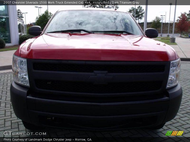 Victory Red / Dark Titanium Gray 2007 Chevrolet Silverado 1500 Work Truck Extended Cab 4x4