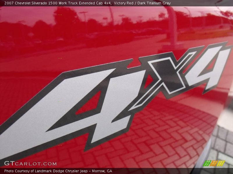 Victory Red / Dark Titanium Gray 2007 Chevrolet Silverado 1500 Work Truck Extended Cab 4x4