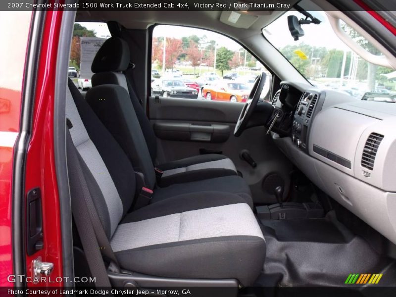 Victory Red / Dark Titanium Gray 2007 Chevrolet Silverado 1500 Work Truck Extended Cab 4x4