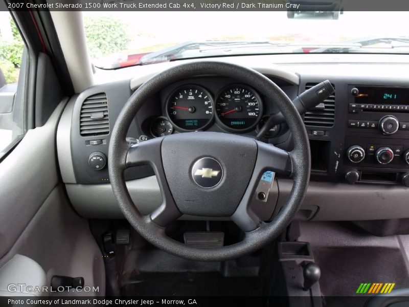 Victory Red / Dark Titanium Gray 2007 Chevrolet Silverado 1500 Work Truck Extended Cab 4x4