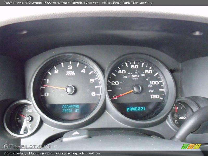 Victory Red / Dark Titanium Gray 2007 Chevrolet Silverado 1500 Work Truck Extended Cab 4x4