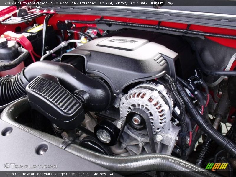 Victory Red / Dark Titanium Gray 2007 Chevrolet Silverado 1500 Work Truck Extended Cab 4x4