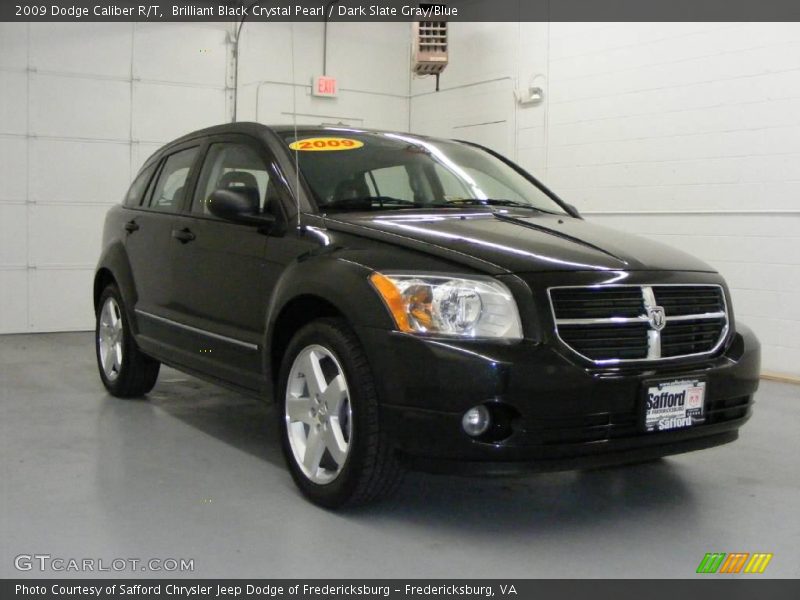 Brilliant Black Crystal Pearl / Dark Slate Gray/Blue 2009 Dodge Caliber R/T