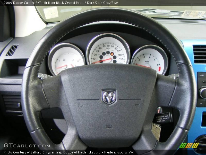 Brilliant Black Crystal Pearl / Dark Slate Gray/Blue 2009 Dodge Caliber R/T