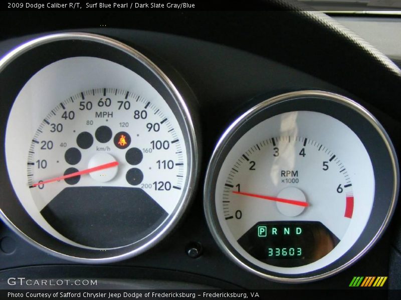 Surf Blue Pearl / Dark Slate Gray/Blue 2009 Dodge Caliber R/T