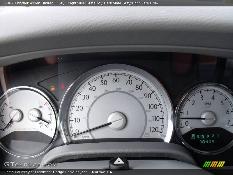Bright Silver Metallic / Dark Slate Gray/Light Slate Gray 2007 Chrysler Aspen Limited HEMI