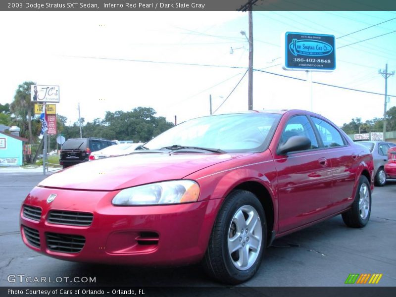 Inferno Red Pearl / Dark Slate Gray 2003 Dodge Stratus SXT Sedan